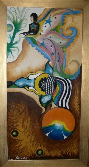 Painting titled "Growing" by Manoela Almeida Santos, Original Artwork