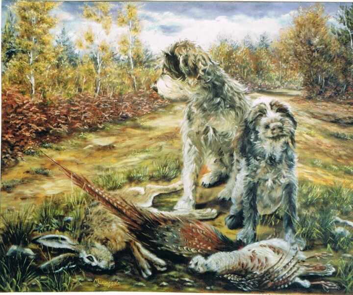 Peinture intitulée "127-apres-la-chasse…" par Enio Maccazzola, Œuvre d'art originale, Huile
