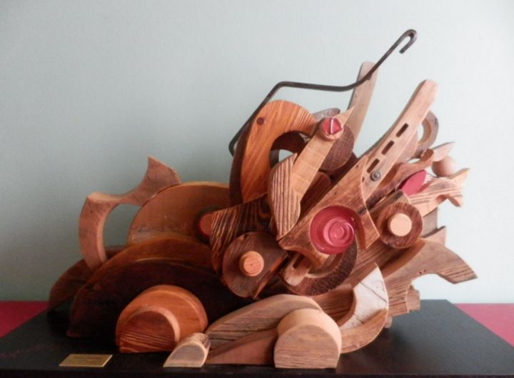 Sculpture titled "il-drago.jpg" by Ennio Bastiani, Original Art, Wood