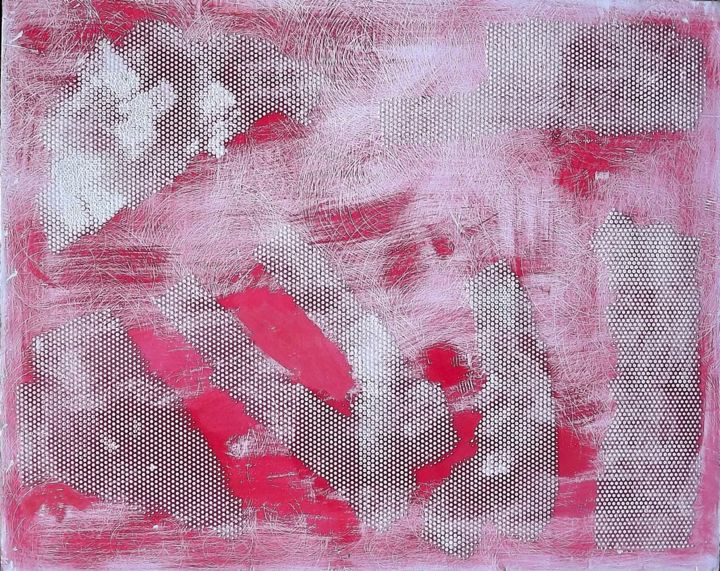 Painting titled "graffito-rosso/red…" by Ennio, Original Artwork, Other