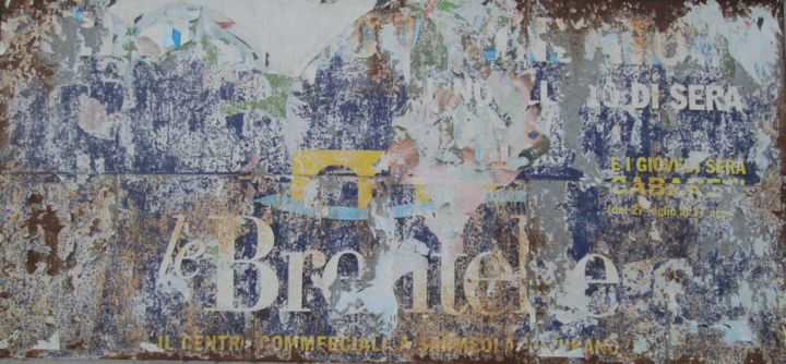 Pittura intitolato "decollage diretto" da Ennio, Opera d'arte originale, Collages