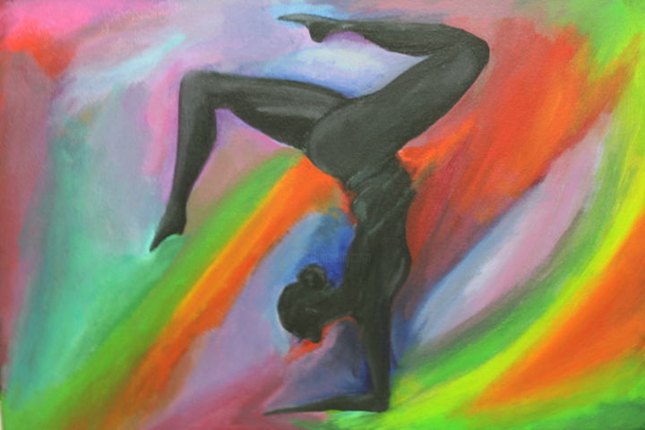 Painting titled "Yoga" by Sans Mots E., Original Artwork, Acrylic