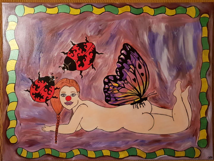 Painting titled "Bugs" by G6k Jessyka, Original Artwork