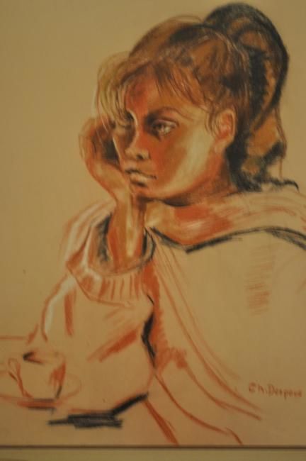 Painting titled "Esperando" by Charito, Original Artwork, Oil