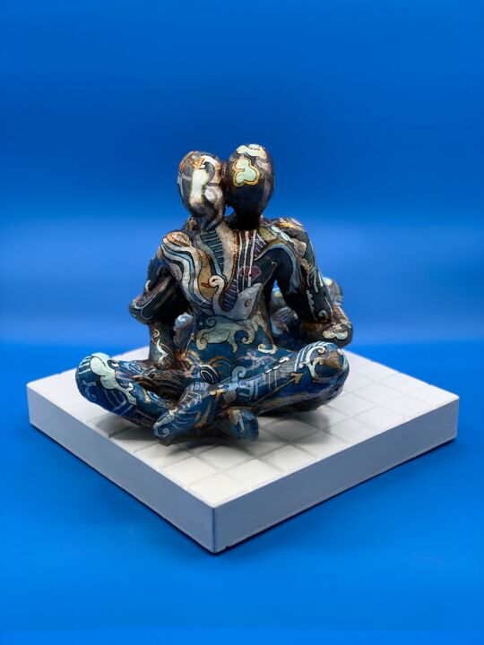Sculpture intitulée "Infinito" par Enrica Toffoli, Œuvre d'art originale, Pâte polymère