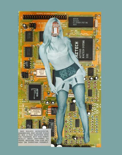Collages intitulée "La Sensualité du Ch…" par Enric Chalaux, Œuvre d'art originale