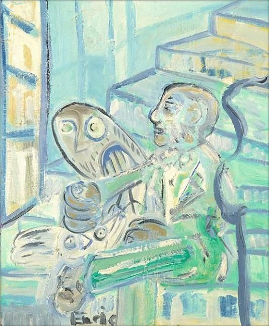Painting titled "Picasso" by Enric Santamaria Eulogio, Original Artwork