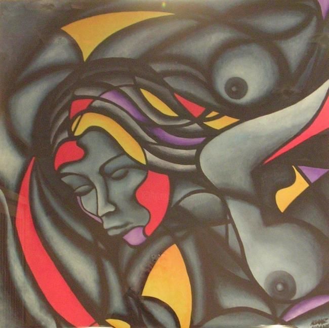 绘画 标题为“Estudio de Mujeres…” 由Enrique Alvarez Aldana, 原创艺术品, 油