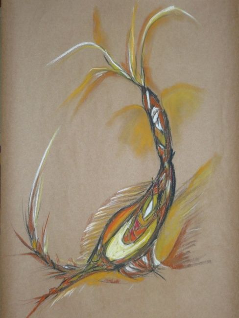 Painting titled "Entrelazado Vegetal" by Enrique Alvarez Aldana, Original Artwork, Oil