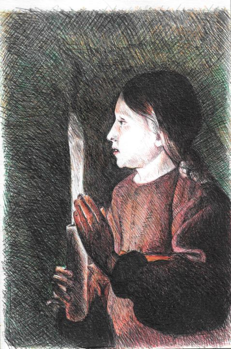 Georges De La Tour Drawing By Enrique Etievan Artmajeur