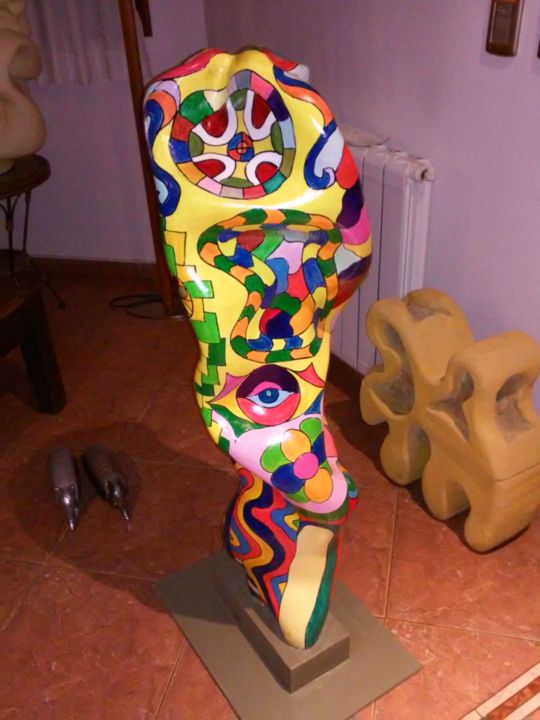 Sculpture intitulée "VORAGINE DE PENSAMI…" par Enrique Hofman, Œuvre d'art originale