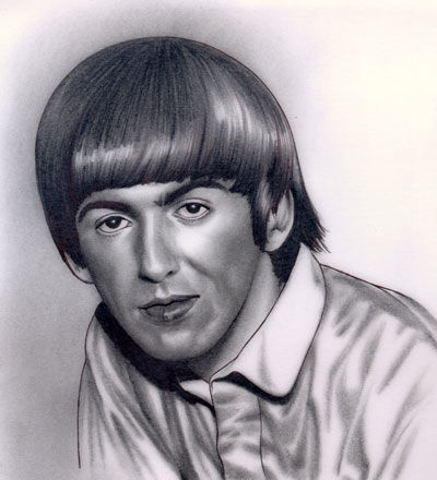 Dibujo titulada "George Harrison for…" por Enrique Tortosa, Obra de arte original