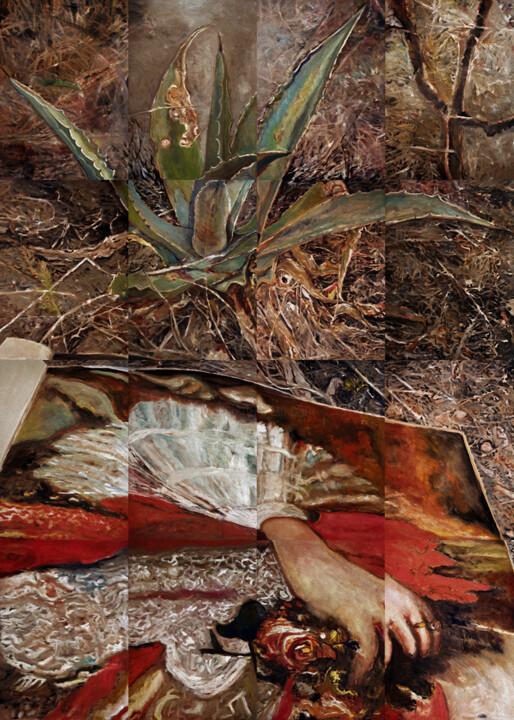 Digital Arts titled "Aloes" by José Sales Albella, Original Artwork, Digital Painting