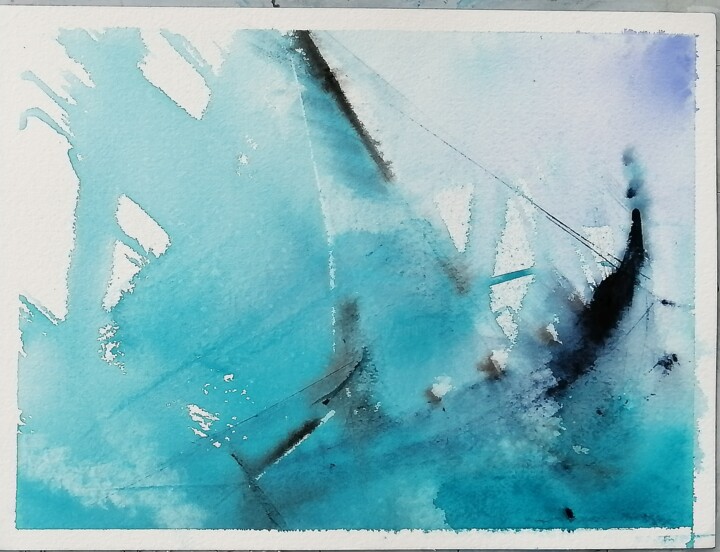 Peinture intitulée "Storm" par Enzo Canale Cohe, Œuvre d'art originale, Aquarelle