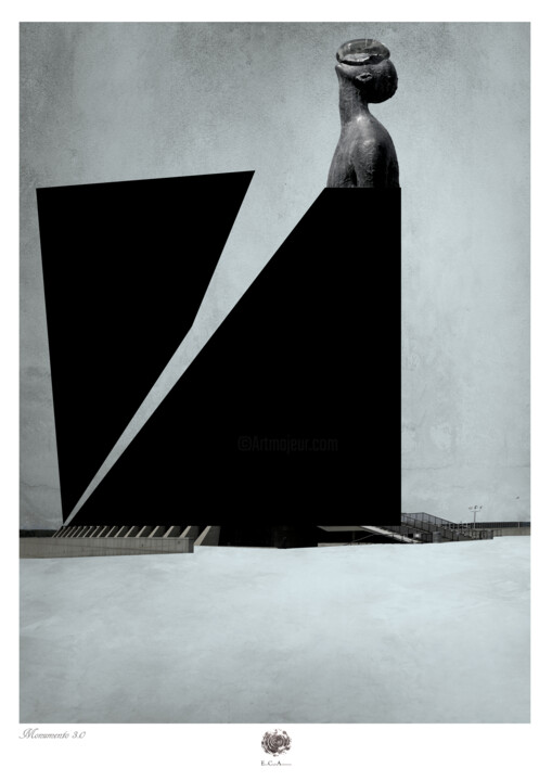 Artes digitais intitulada "Monumento 3.0" por Enzo Ceglie, Obras de arte originais, Trabalho Digital 2D