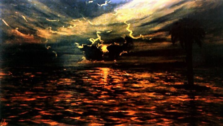 Pintura titulada "paesaggio-olio-su-t…" por Enzo Nico, Obra de arte original, Oleo