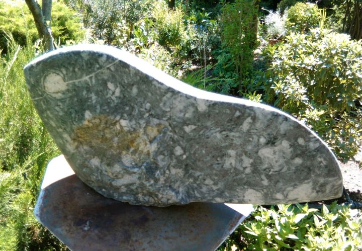 Sculpture intitulée "Cabeza de ave primi…" par Maerlo, Œuvre d'art originale, Pierre