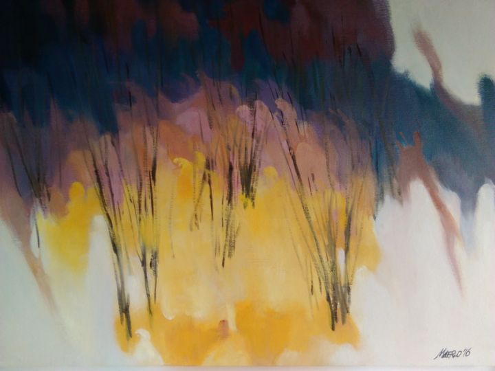 Pintura titulada "Bosque, 3.5" por Maerlo, Obra de arte original, Oleo
