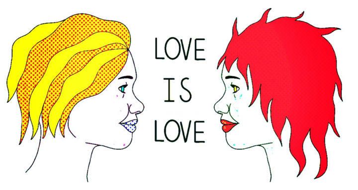 Digitale Kunst getiteld "Love is Love" door Lady Stitches, Origineel Kunstwerk