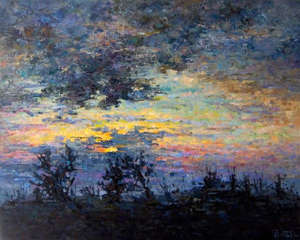 Painting titled "Evening. After the…" by Epimitreus, Original Artwork, Oil