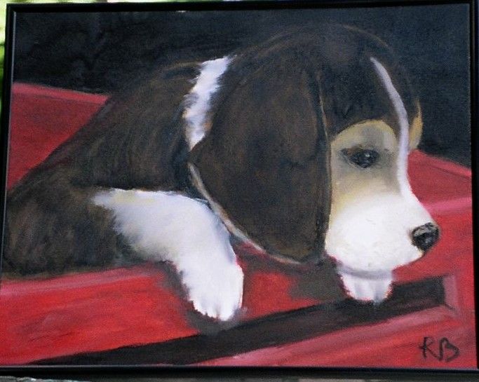 Painting titled "Pup" by Robert Berrigan, Original Artwork
