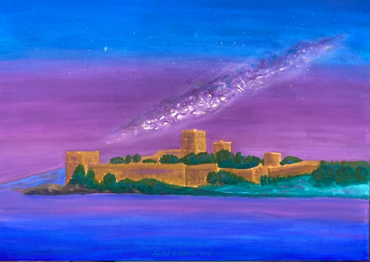 "Milkyway Over Bodrum" başlıklı Tablo Erdal Bölükbaşı tarafından, Orijinal sanat, Petrol