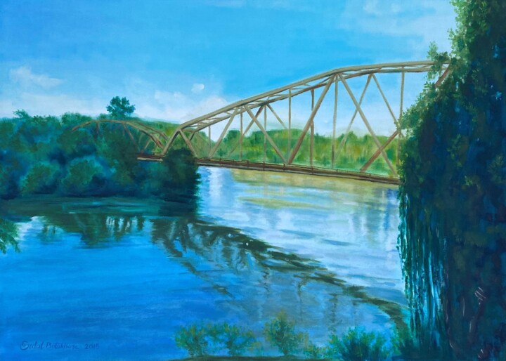 "Tunca Nehri" başlıklı Tablo Erdal Bölükbaşı tarafından, Orijinal sanat, Petrol Ahşap Sedye çerçevesi üzerine monte edilmiş