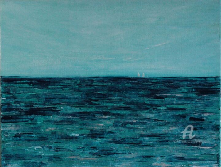 Malerei mit dem Titel "Horizon 1" von Erealpha, Original-Kunstwerk, Acryl