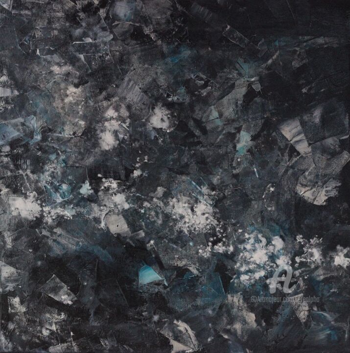 Peinture intitulée "BLUE #1" par Erealpha, Œuvre d'art originale, Acrylique