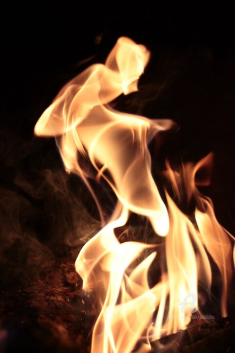 Photography titled "Fire is dancing" by Erealpha, Original Artwork, Non Manipulated Photography