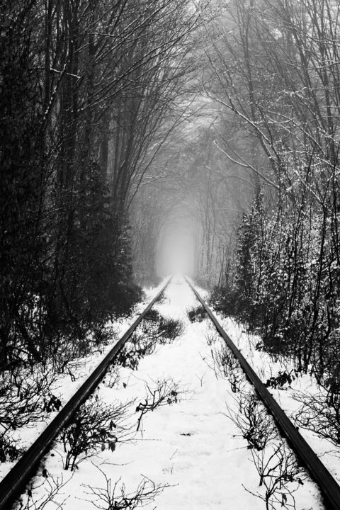 Fotografia intitolato "Railway" da Eren Çevik, Opera d'arte originale