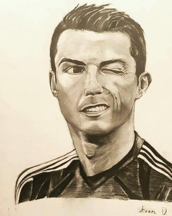 Картина под названием "ronaldo.jpg" - Eren Dinç, Подлинное произведение искусства