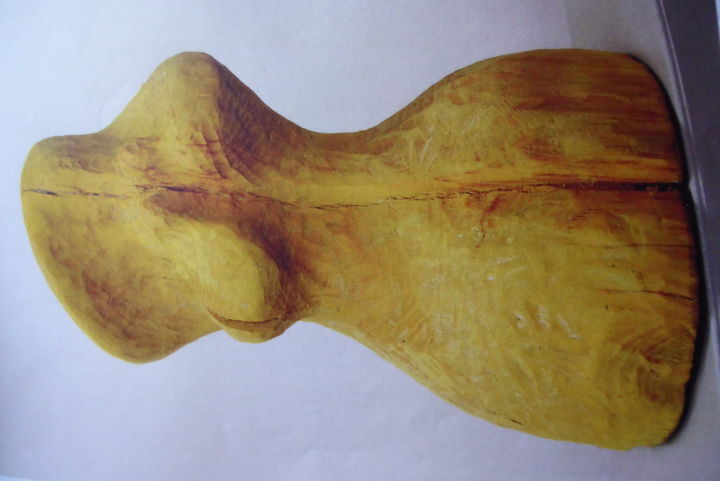 Sculpture intitulée "MEDITATION" par Erguy Desquesnes, Œuvre d'art originale, Bois