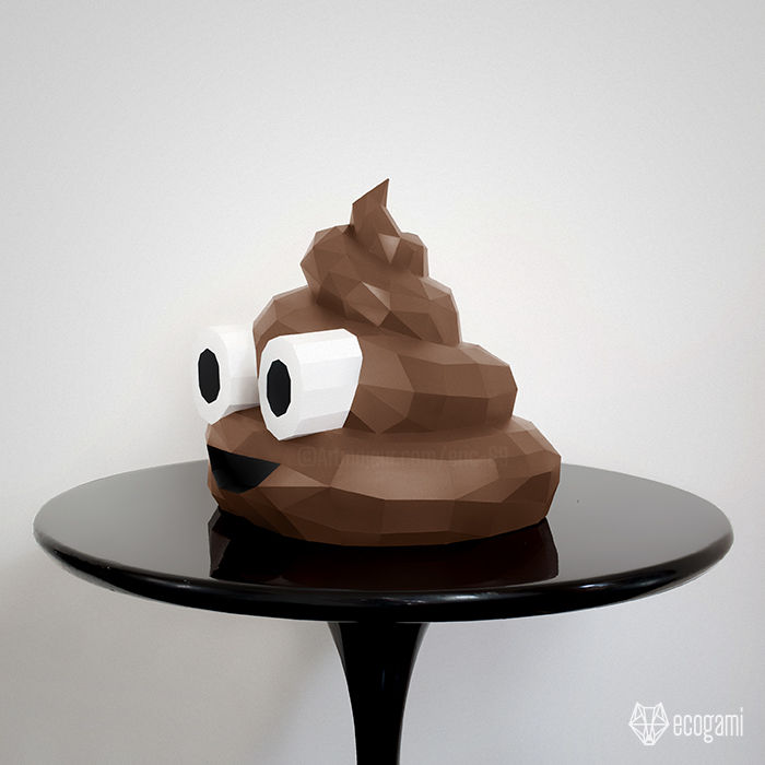 Sculpture De Caca Emoji En Papier Sculpture By Ecogami Artmajeur Sculpture De Caca Emoji En Papier Sculpture By Ecogami Artmajeur