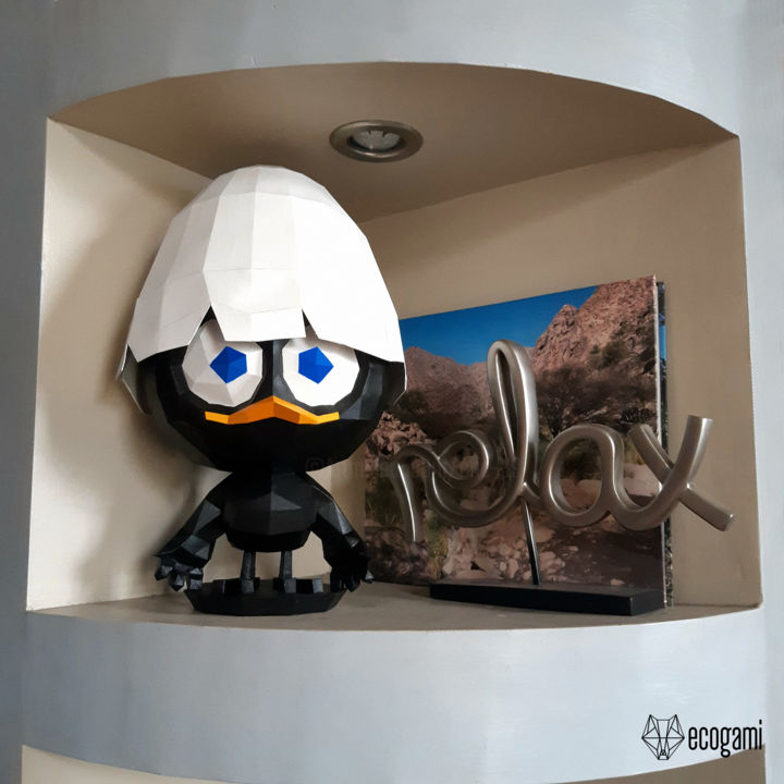 Calimero A Assembler En Papier Sculpture By Ecogami Artmajeur