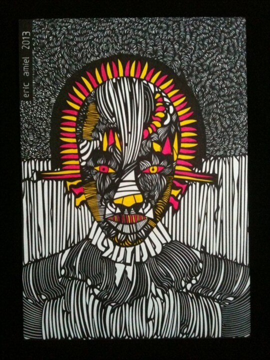 Disegno intitolato "Medusa" da Eric Amiel, Opera d'arte originale
