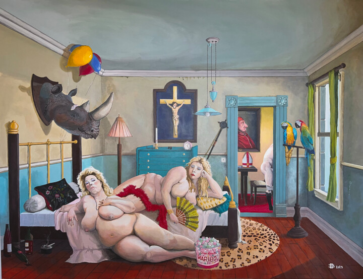 Картина под названием "Confessions" - Eric Blondel, Подлинное произведение искусства, Акрил