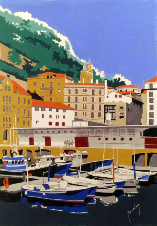 Peinture intitulée "San Sebastian Donos…" par Eric Bourdon, Œuvre d'art originale, Acrylique