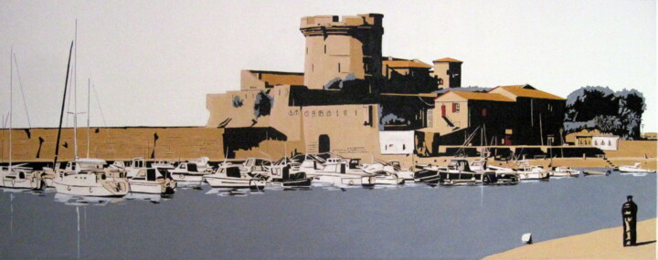 Peinture intitulée "Fort de Socoa.jpg" par Eric Bourdon, Œuvre d'art originale, Huile