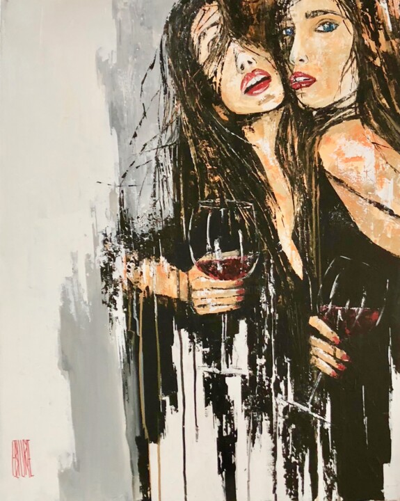 Peinture intitulée "La fête" par Eric Bourse, Œuvre d'art originale, Acrylique
