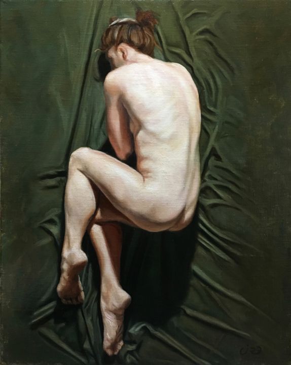 Painting titled "Endormie" by Eric Cardonnel, Original Artwork