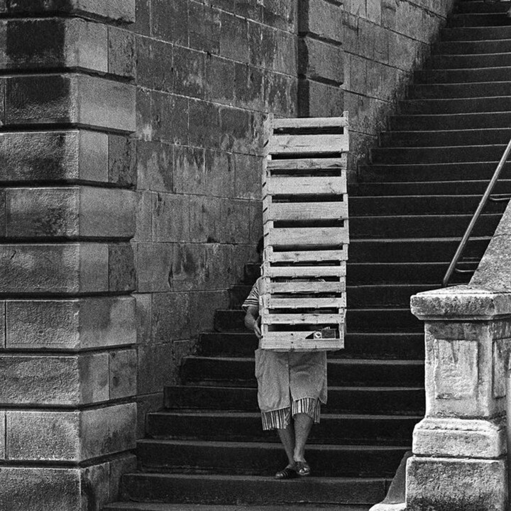 Photography titled "Escalier de Marché…" by Eric Chauvet, Original Artwork, Digital Photography