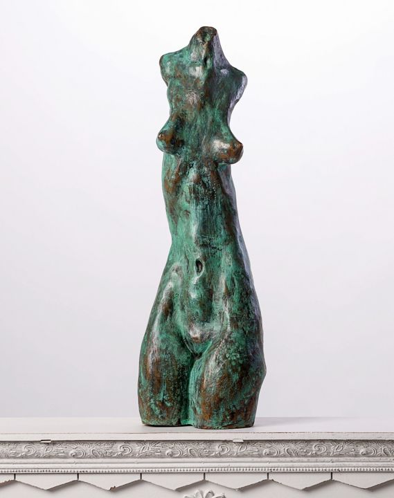 Escultura titulada "Expressionist Torso…" por Eric Doireau, Obra de arte original, Metales