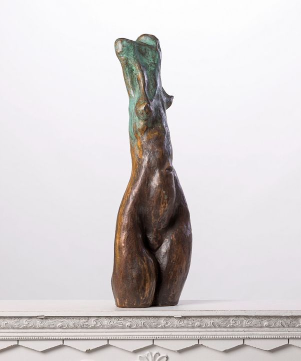 Sculptuur getiteld "Expressionist Torso…" door Eric Doireau, Origineel Kunstwerk, Metalen