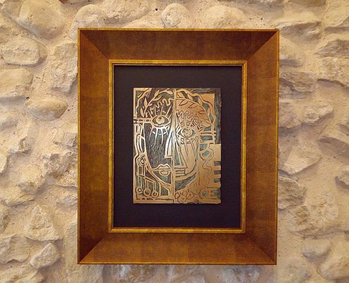 Sculpture titled "Bronze plate II" by Eric Doireau, Original Artwork, Metals