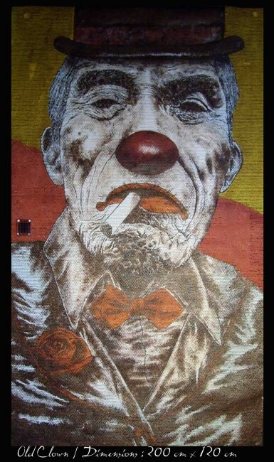 "Old Clown" başlıklı Tablo Eric Eric tarafından, Orijinal sanat