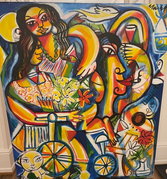 Peinture intitulée "24_Festa Do Csasame…" par Eric Force, Œuvre d'art originale, Acrylique Monté sur Châssis en bois