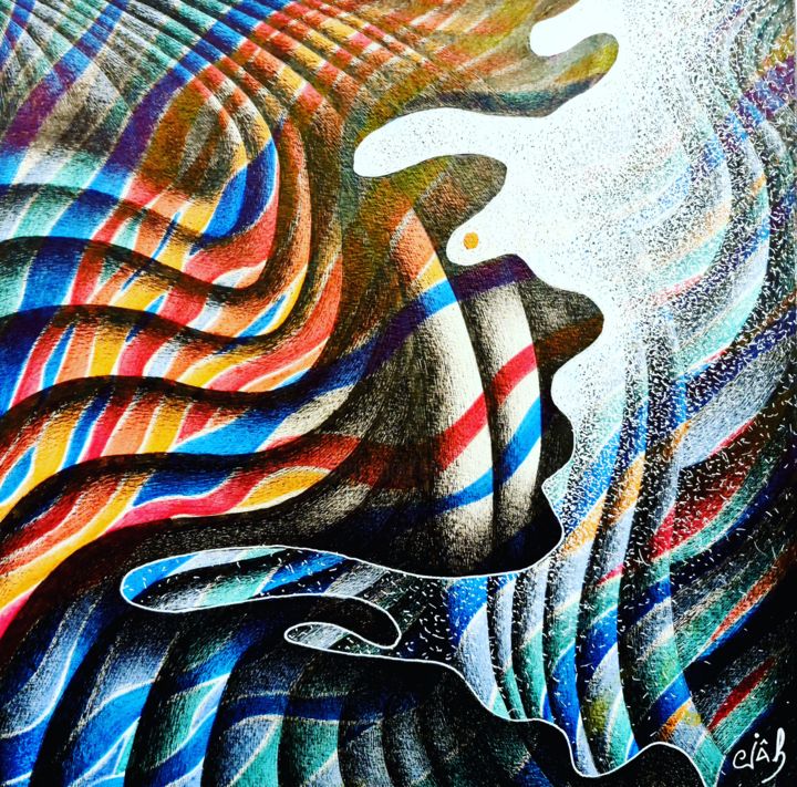 Drawing titled "Wind of Change" by Eric Gaquère Jâho, Original Art, Ink