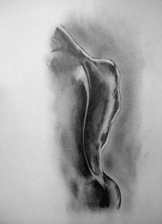 Tekening getiteld "Back to Back" door Eric L Vadé, Origineel Kunstwerk, Potlood