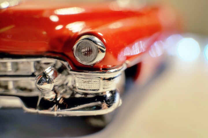 Photography titled "Red Cadillac" by Eric L Vadé, Original Artwork, Digital Photography